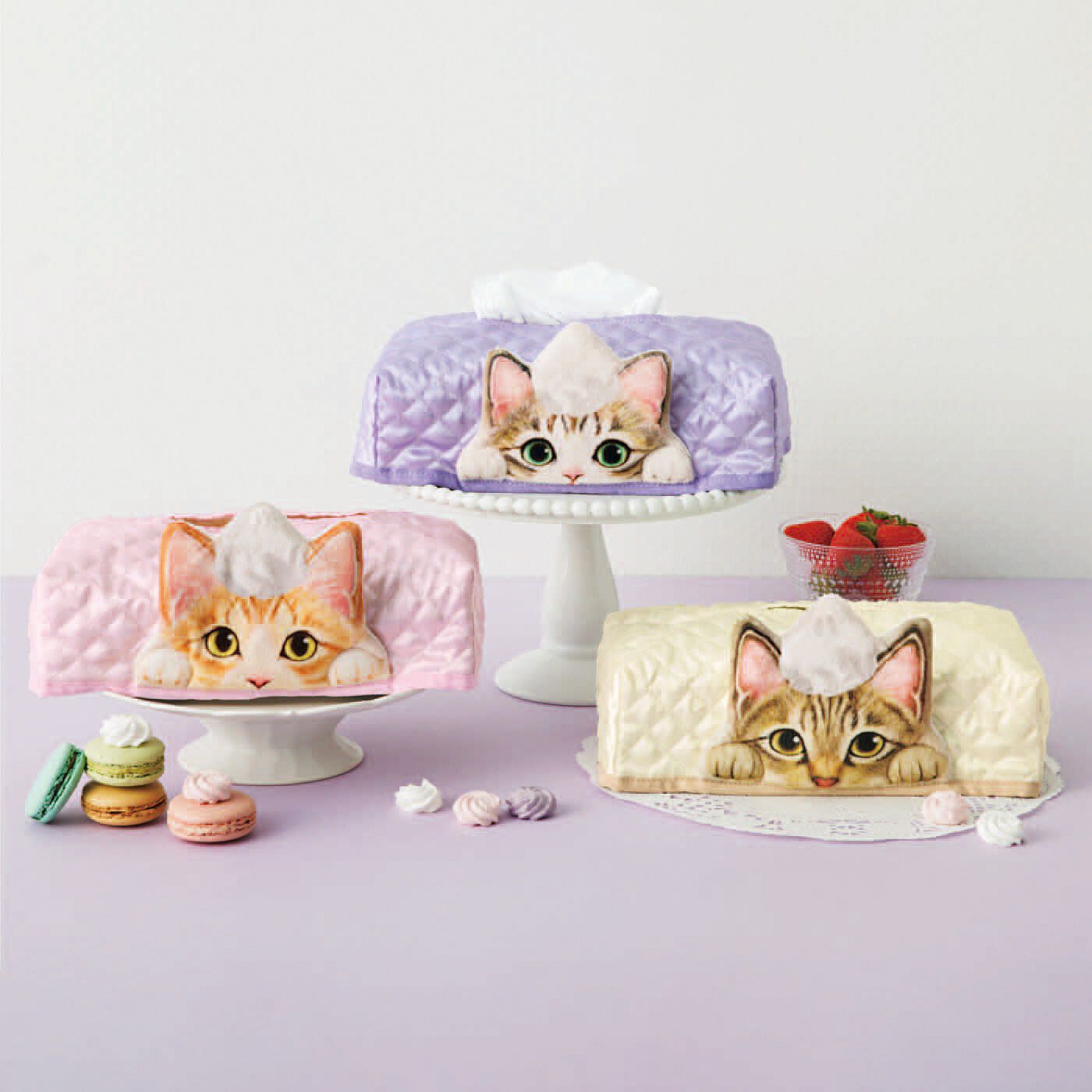 猫部 | 猫さんにホイップがちょこんケーキみたいなティッシュカバー