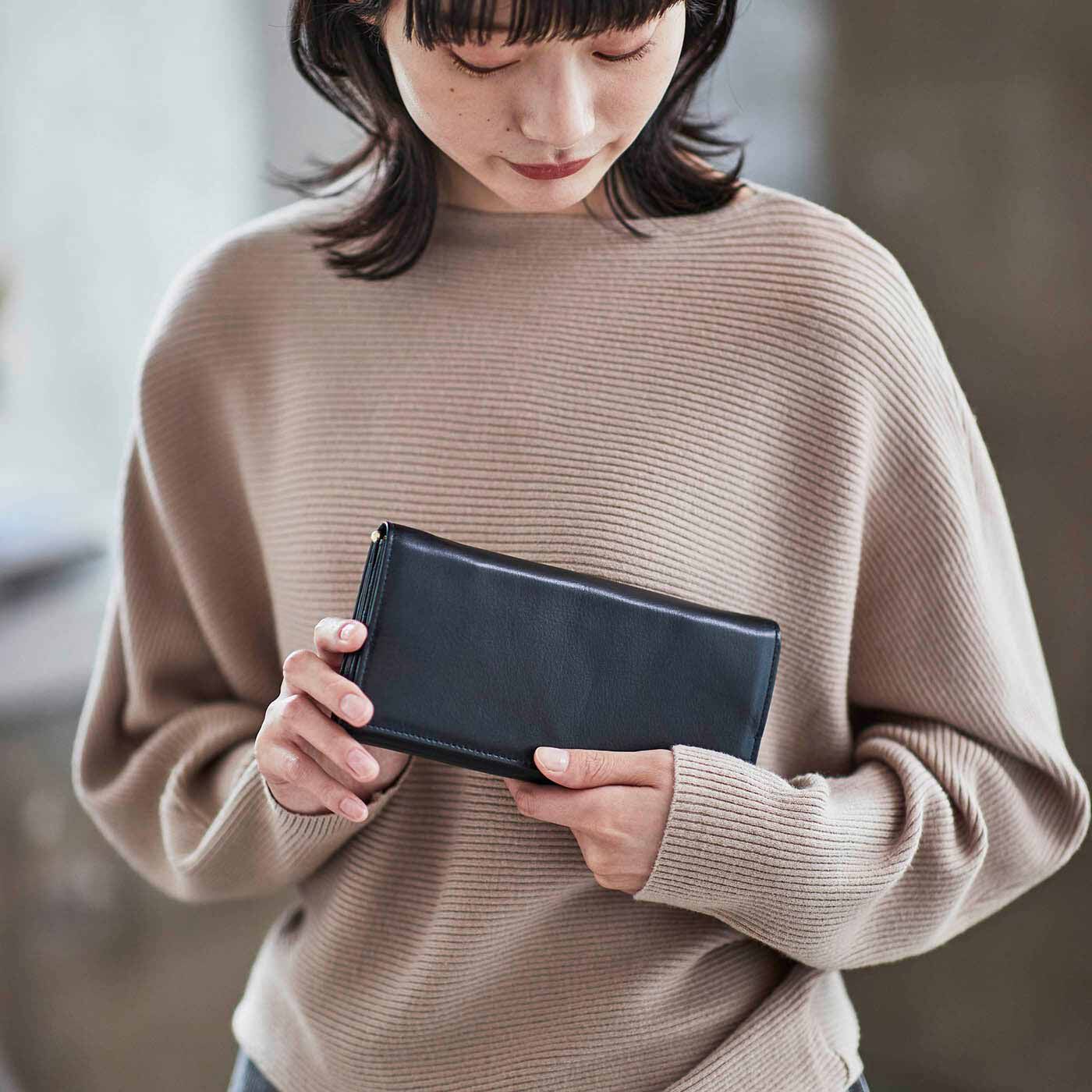 ＆Stories|財布職人と作った 職人本革のギャルソンウォレット〈ブラック〉|シンプルだけどおしゃれなお財布を探している方におすすめ。