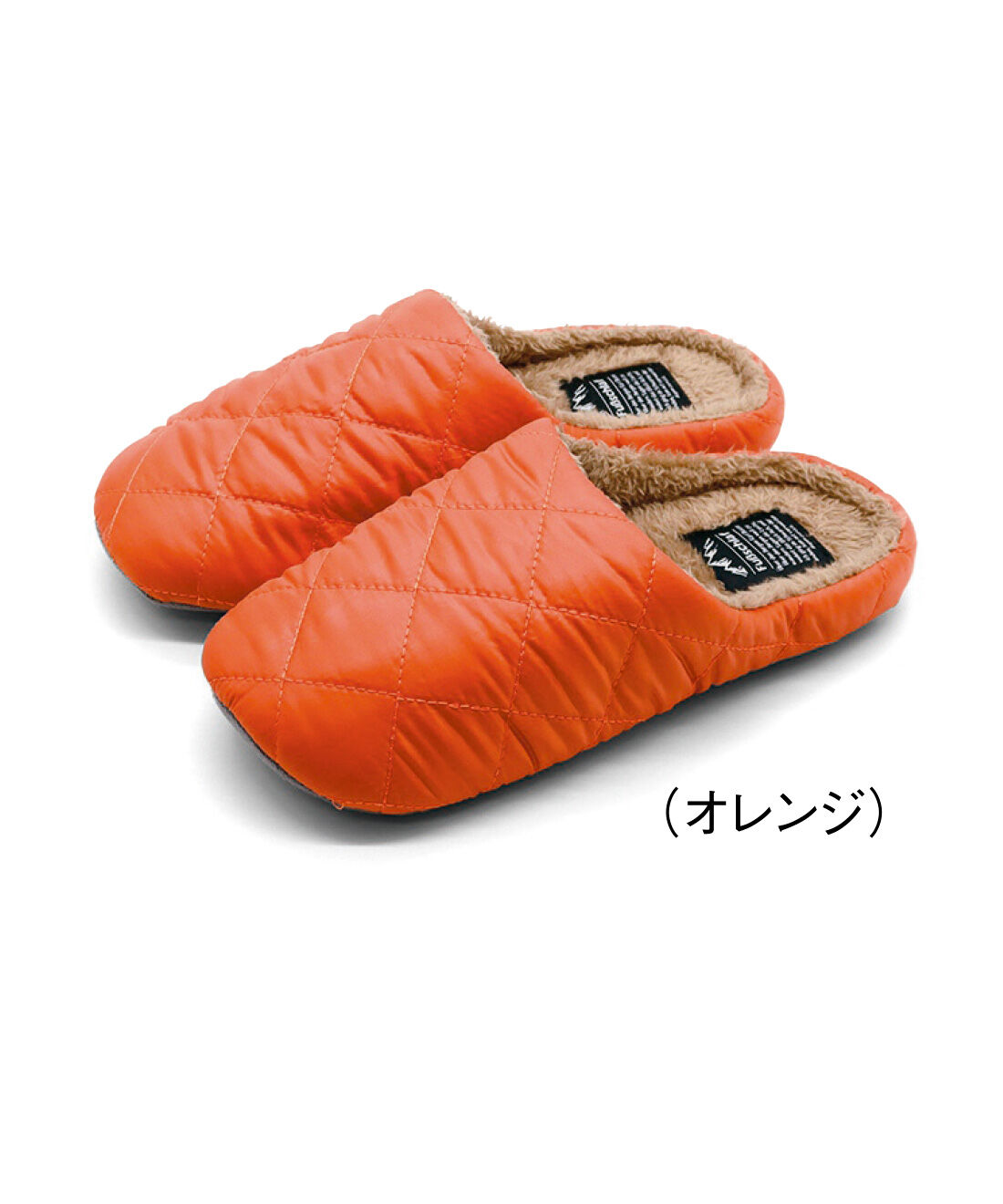 FELISSIMO PARTNERS | 寝袋みたい フースシュラフ 巾袋付きスリッパ〈オレンジ〉
