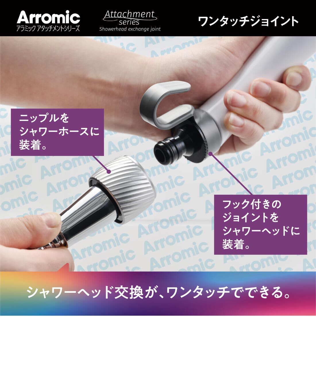 FELISSIMO PARTNERS|シャワーヘッド交換がワンタッチでできる　アラミック　ワンタッチジョイント
