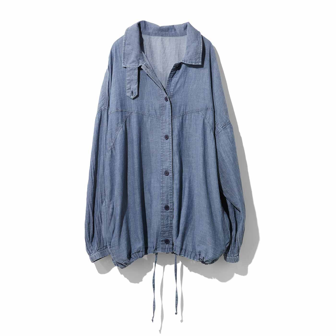 MEDE19F | シアーデニムでつくった シャツブルゾン〈ブルー〉