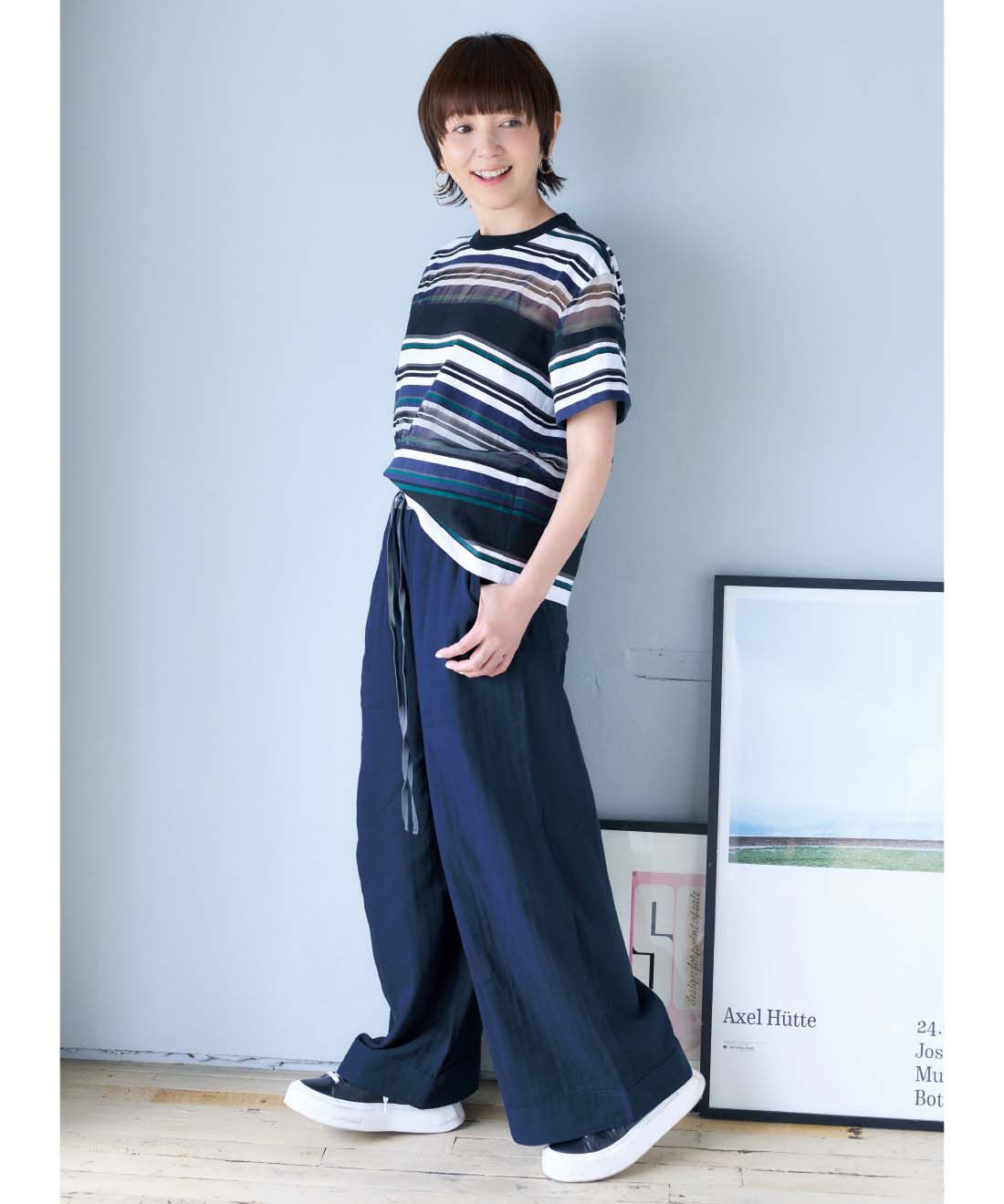 frauglatt | ｆｇ大人の女史会ガーゼパンツ〈ネイビー〉
