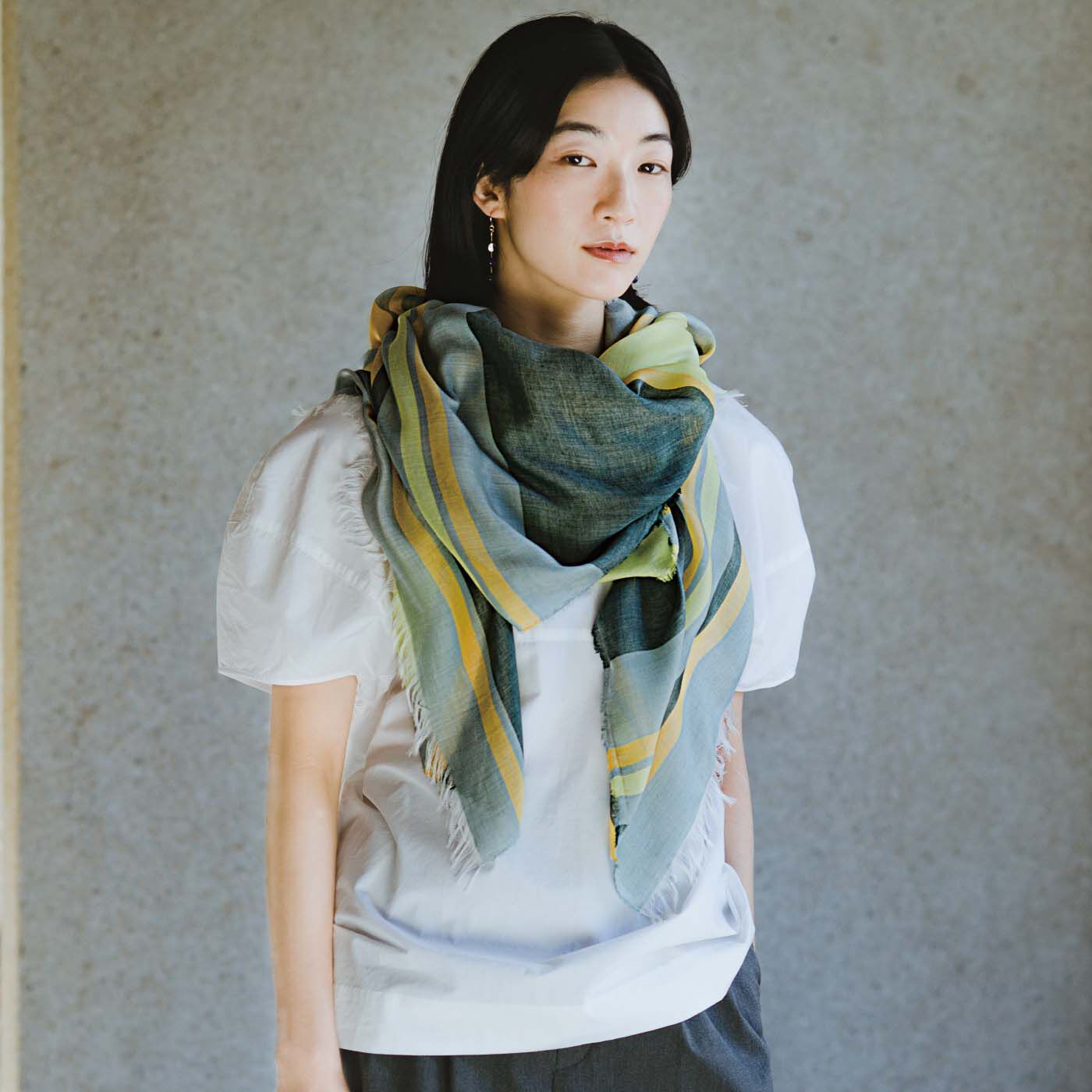 el:ment|el:ment&times;川上織物　テンセルTM繊維で織り上げた しなやかで光沢が美しい播州織大判ストールの会
