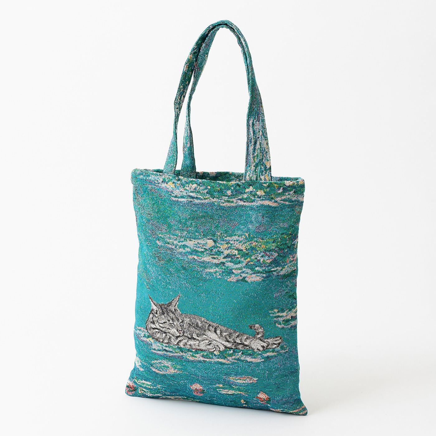 フェリシモの雑貨 Kraso | Purr Purr ジャカード織トートバッグ10.Blue