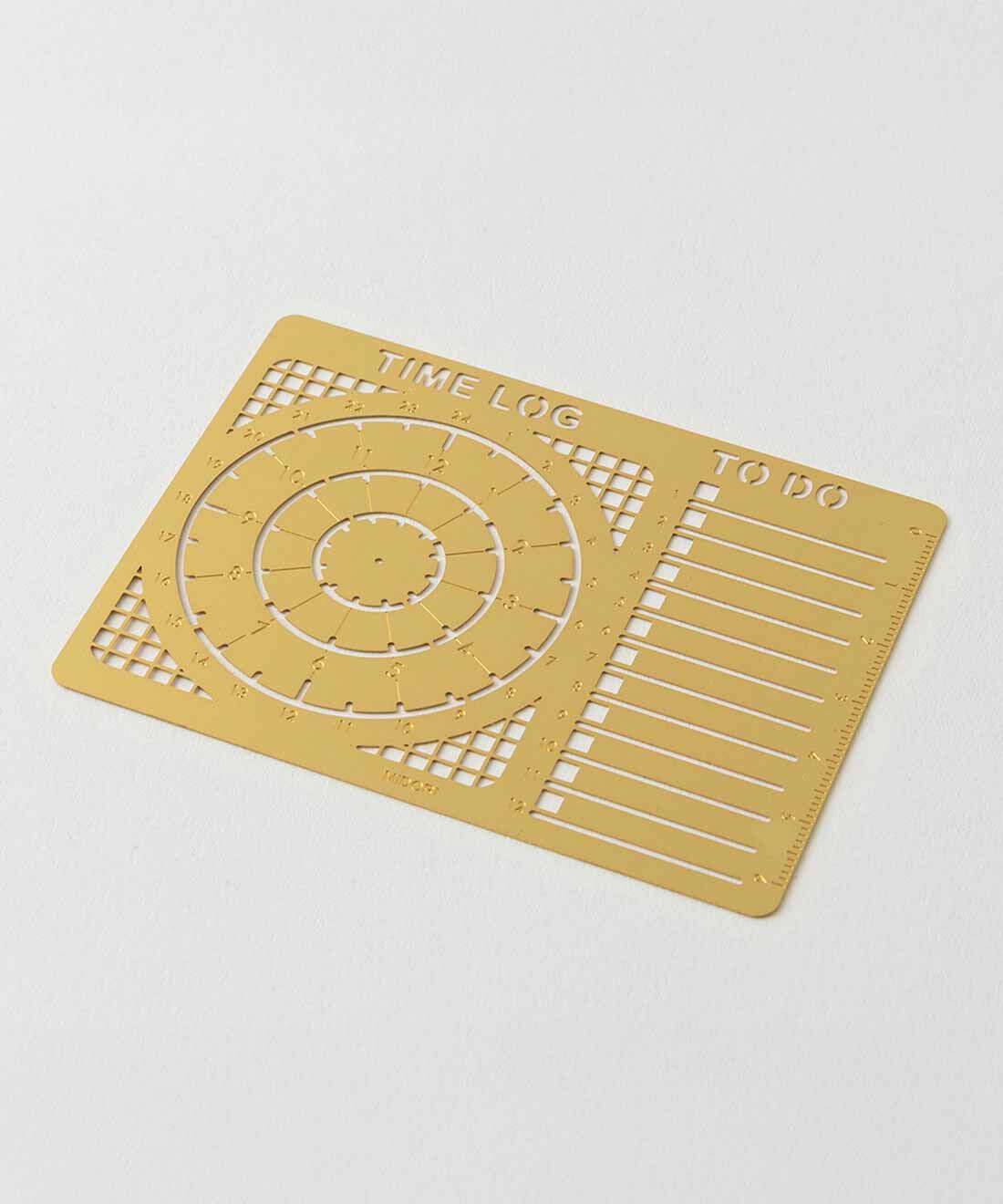 ミニツク|すべらず書きやすい 真ちゅう製 手帳テンプレート ダイアリー〈タイムログ〉