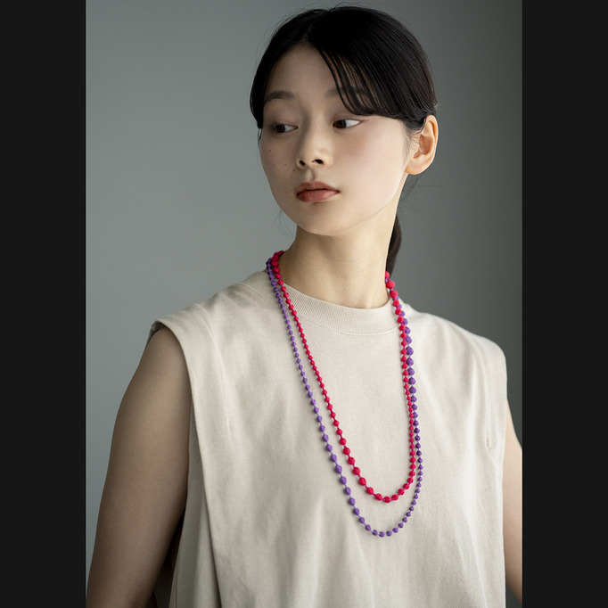 
誕生石カラー刺繍のネックレス
